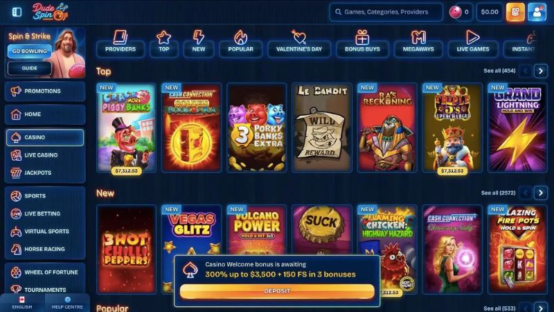 Dudespin Casino gry kasynowe online