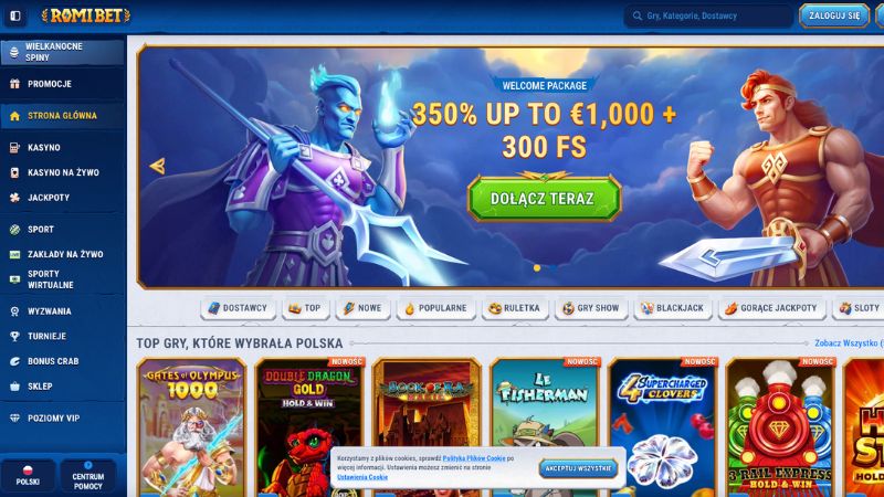Romibet Casino bonus kasynowy powitalny